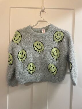 Justice Girls Smiley Face Crewneck